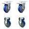Service Caster 5 Inch Blue Polyurethane Swivel Top Plate Caster Lock Brakes 2 Rigid SCC, 2PK SCC-TTL20S514-PPUB-BLUE-2-R-2 - alternate 1